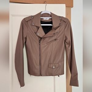 The Reset Vegan Leather Moto Desert Sand Xs